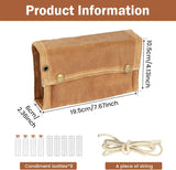 Camping Spice Set - Waterproof - 9 Spice Tins with Canvas Storage Bag and Hanging Hole - Front View