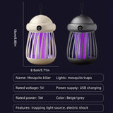 Bug Zapper with Jellyfish Design – USB Rechargeable – Portable for Camping and Outdoors – Effective against Various Mosquitoes - Front View