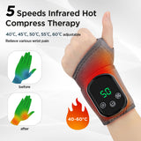 Wireless Heated Wristband - 5 Temperature Settings - Massage & Protection - 45-Degree Angle