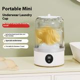 Portable Washing Machine - Cordless - Rechargeable - For Delicate Underwear - Compact - 45-Degree Angle