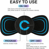 Portable Mini Massage Patch - 6 Modes - Smart EMS Massage & Heating