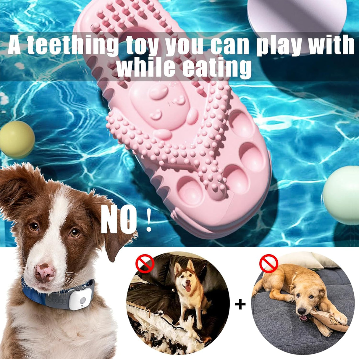 Dog Toothbrush-Chew Toy-Cleaning Teeth-Green+Pink