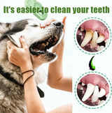 Dog Toothbrush-Chew Toy-Cleaning Teeth-Green+Pink - 45-Degree Angle