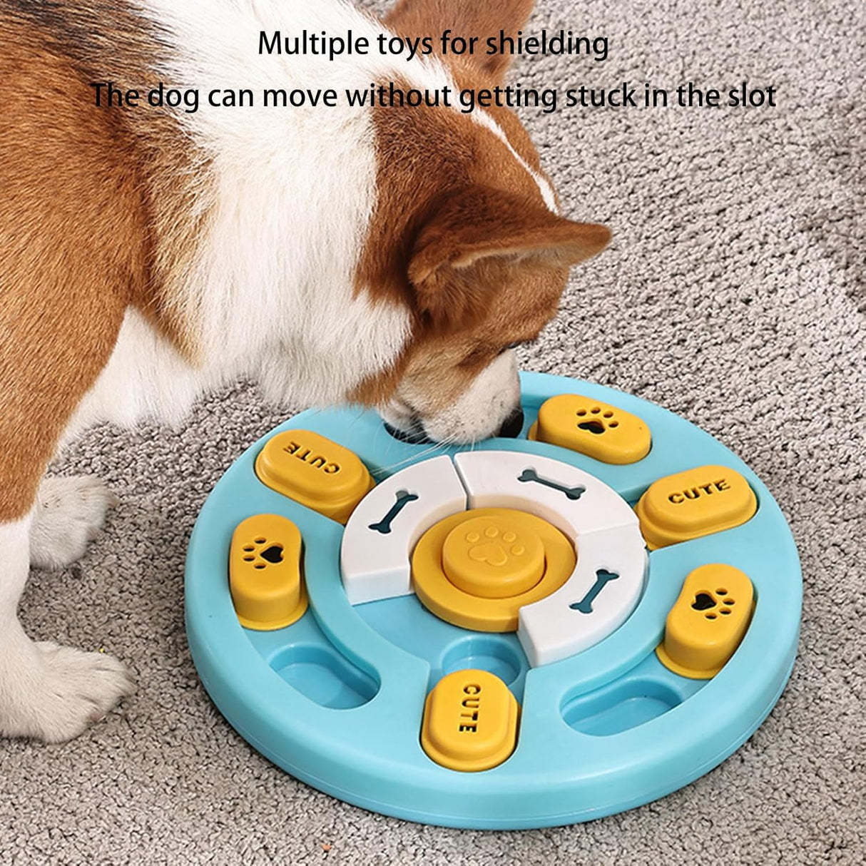 Dog Toys - Educational Toys - Treat Dispenser - Blue - 1pc