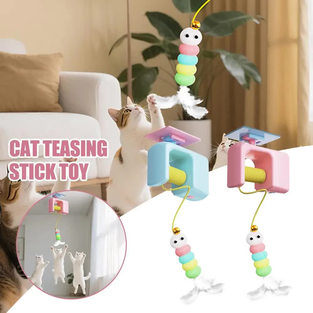 Cat Toys - Hanging - Spring-Loaded and Automatic - Blue - 1pc