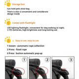 Retractable Dog Leash - Storage Box - 4.5 m - Illuminated - Black - 1 pc - 45-Degree Angle