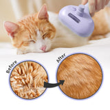Self-Cleaning Brush - Antistatic - Pet - 3-in-1 - Purple - 1st