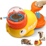 Pet Feeder - Toy - Automatic - Yellow Duck - 1st - Top-Down View