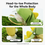 Pet Raincoat-With Belt-Reflective Strips-Green-XXL-1pc