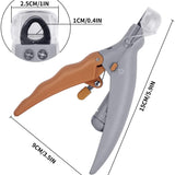Pet Nail Clippers with LED Light - Cleaning - Orange - 1pc - Front View
