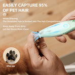 Small Animal Hair Trimmer-Hair Suction Cup-Rechargeable-Quiet-Green-1st