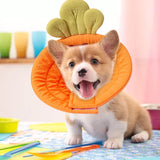 Pet Cone Collar - Soft - Prevents Licking and Biting - Carrot - Small - 1st - Side View