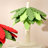 Silicone Coasters - Anti-Scald and Non-Slip - Set of 4 Tree-Shaped Holders with Phone Holder - Green - Front View
