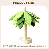 Silicone Coasters - Anti-Scald and Non-Slip - Set of 4 Tree-Shaped Holders with Phone Holder - Green - Top-Down View