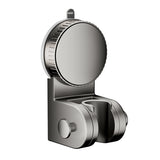 Adjustable Self-Adhesive Shower Head Holder with Hook, No-Drill Handheld Shower Bracket for Smooth Bathroom Walls, Grey