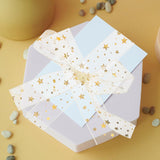 Gift ribbon - Mesh wrapping tape - Star pattern - 9 meters - 1 pack - 45-Degree Angle