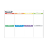 Magnetic whiteboard - Weekly planner - Monthly planner - 8 magnetic pens - Front View
