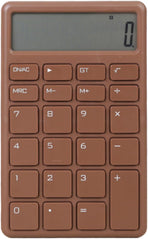 Calculator - with LCD display - Portable - Silent - Brown - 1 pack