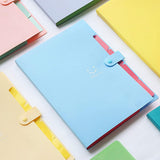 Folders - Snap closure - Accordion style - 5 compartments - Smiley face - 4 pieces - Side View