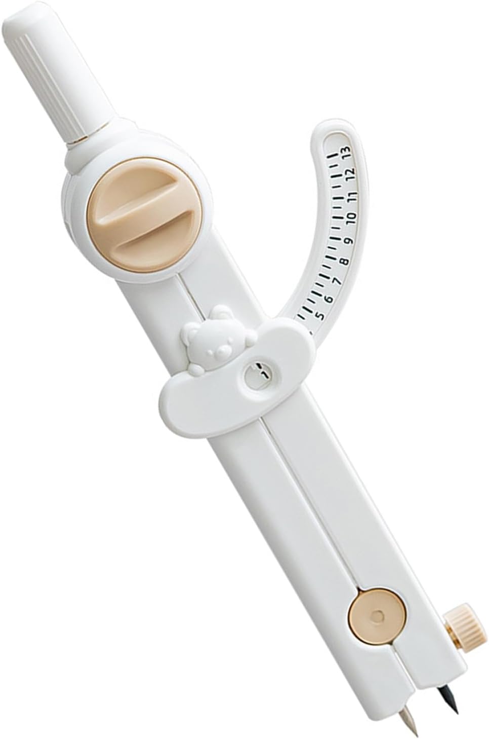 Compass - for drawing circles - adjustable scale - white - 1 piece
