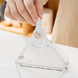 Compass - for drawing circles - adjustable scale - white - 1 piece - Top-Down View