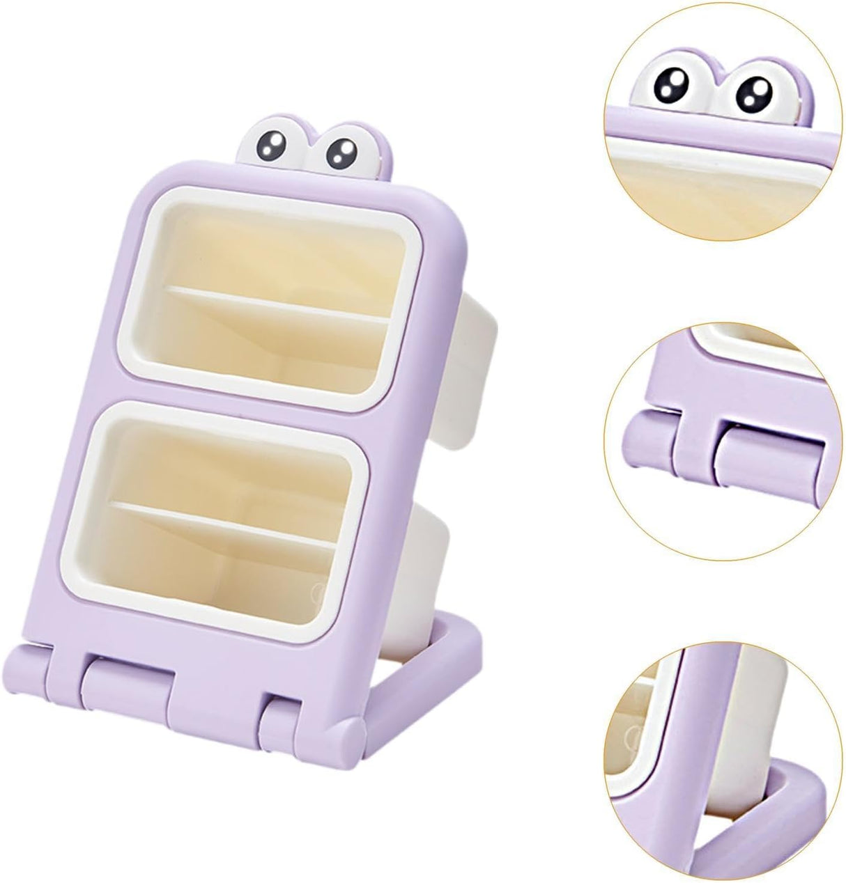 Storage Box - Fun Desk Decorations - Plastic Storage Bucket - Purple - 1 Pack