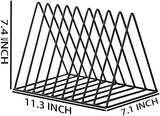 Bookends - Metal Stand - Folder - Black 9-Grid - 1 Pack