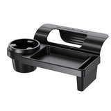 Car Key Box - Door and Window Pocket Accessory Organizer - with Cup Holder - Car Window Organizer - Key and Phone Organizer - Black