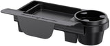 Car Key Box - Door and Window Pocket Accessory Organizer - with Cup Holder - Car Window Organizer - Key and Phone Organizer - Black - Top-Down View