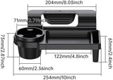 Car Key Box - Door and Window Pocket Accessory Organizer - with Cup Holder - Car Window Organizer - Key and Phone Organizer - Black - 45-Degree Angle