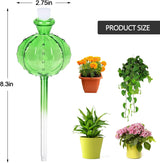 Self-watering planter. Watering devices for plants. Watering bulbs for plants. 4 plant watering bulbs. Green, cactus-shaped, self-watering bulbs, medium-sized. Gifts for plant lovers. - Front View