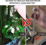 Self-watering planter. Watering devices for plants. Watering bulbs for plants. 4 plant watering bulbs. Green, cactus-shaped, self-watering bulbs, medium-sized. Gifts for plant lovers. - Top-Down View