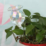 Plant Watering Balls Self-Watering Spikes Hand-Blown Laser Colorful Glass Plant Watering Balls Devices for Indoor & Outdoor Fill from Top 2 Stripe Flower Shape - Side View