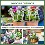 Plant Watering Balls - 2 Pack Self-Watering Planter Inserts, Plant Watering Devices, Glass Watering Balls for Houseplants, Mushroom Watering Balls, Top-Fill Watering Systems - Top-Down View