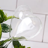 Self-watering plant watering balls, hand-blown glass plant watering balls, watering balls for indoor and outdoor plants, 2 hearts - Top-Down View