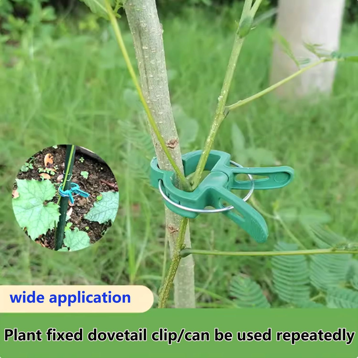 40 pieces plant clips, garden clips, plant clips, reusable tomato clips, multifunctional rattan plant clips, rose clips, sturdy cucumber clips, orchid clips, plant support, adjustable clips, green (20 large and 20 small)