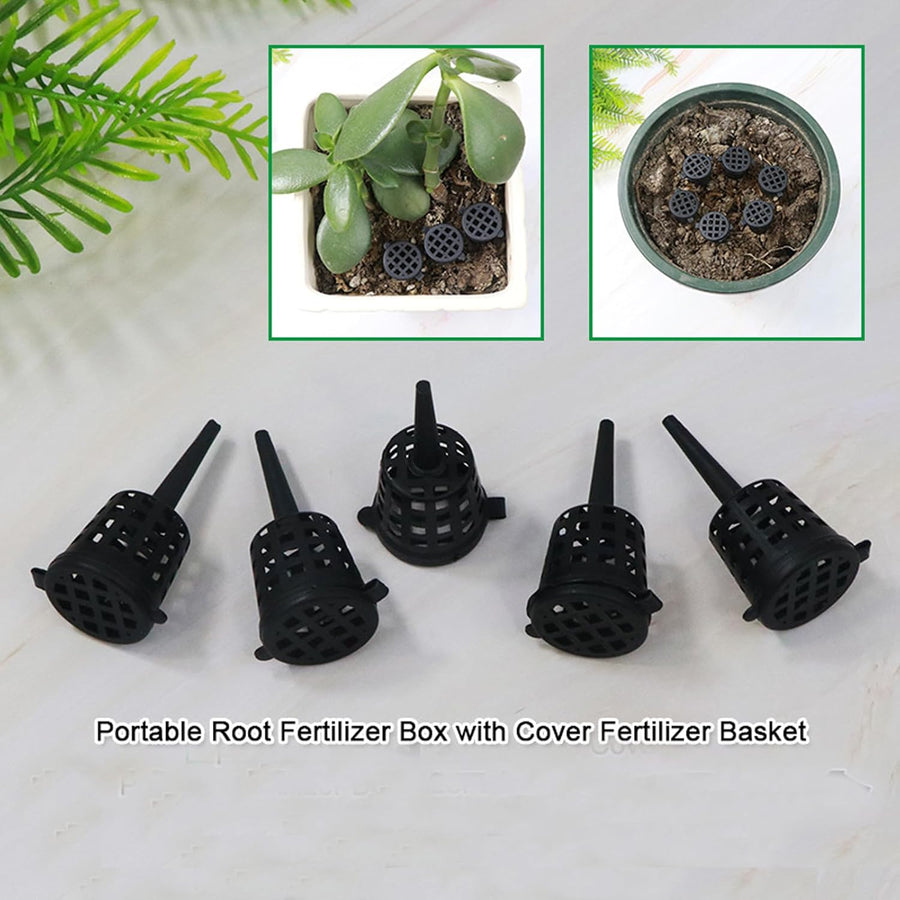 50 pcs Fertilizer Basket with Lid, Fertilizer Box for Bonsai, Fertilizer Applicator, Makes Plant Care Easier and More Convenient