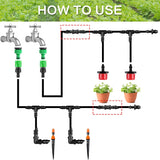 Drip Irrigation Couplings - Pack of 110 Couplings for 1/4" Hoses, Barb Connectors for Drip or Sprinkler Systems