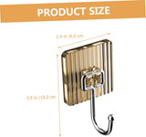 4 Pack Self-Adhesive Metal Wall Hooks, No-Drill Towel, Coat and Bag Hooks for Kitchen, Bathroom and Bedroom, Assorted Colours - Top-Down View