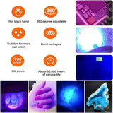 Mini UV Lamp for Gel Nails, LED Curing Lamp with Flexible Gooseneck and Clamp, 3W Portable Small Manicure UV Lamp, Nail Dryer for Curing Resin Nail Art.