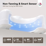Advanced 45W UV Nail Lamp: UV Light for Gel Nails Smart Sensor Flash Cure Lamp Nail Lamp 20S Fast Curing LCD Display 3 Timers Nail Tech Must Haves LED Lamp for Professional Users - Top-Down View