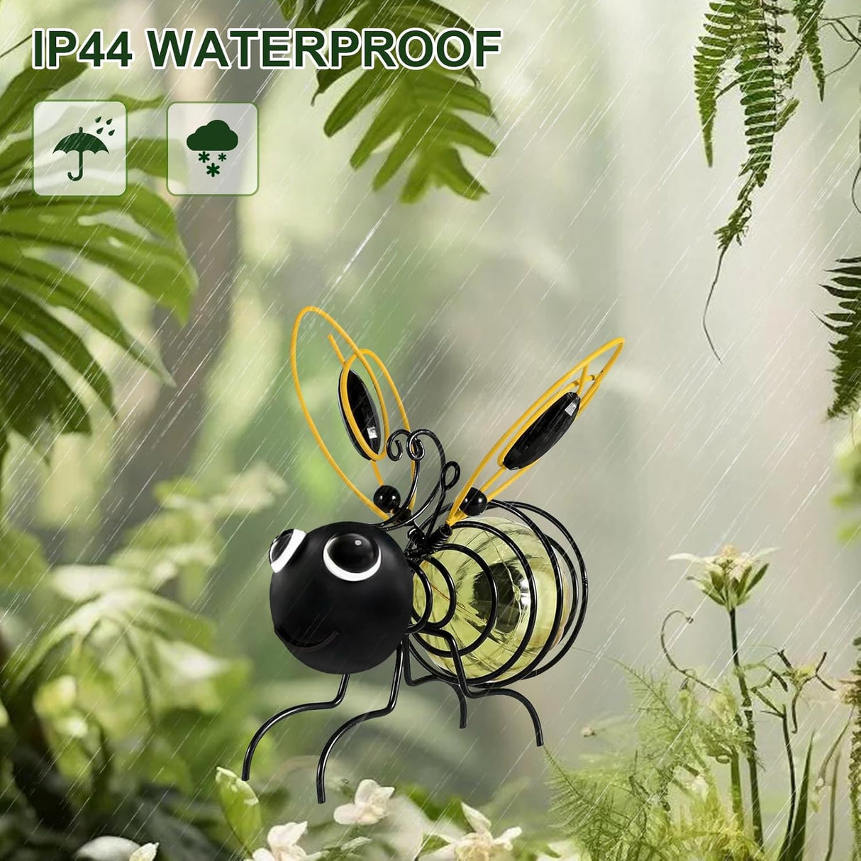 Hanging Bee Sun Garden Light Outdoor Decoration, Outdoor Statues, Figure Lighting Decorations for patio, balcony, garden ornament, housewarming (1 piece)
