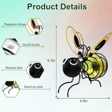 Hanging Bee Sun Garden Light Outdoor Decoration, Outdoor Statues, Figure Lighting Decorations for patio, balcony, garden ornament, housewarming (1 piece) - Top-Down View