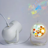 Christmas Projector Lights - LED Snowflake Projector Light with USB Power for Living Room, New Year, Party, Christmas Decoration, Indoor and Outdoor (White) - 45-Degree Angle