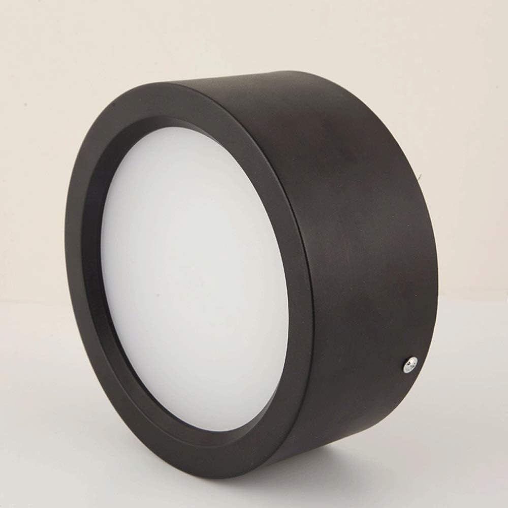 Recessed LED wall downlight with black aluminum lighting accessories and acrylic shade for ceiling lamps, professional, 6W, 4000K warm white light, IP42 waterproof, black, integrated