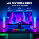 RGB light strip, smart LED light strip suitable for room size, three control modes, dynamic music synchronization mode, USB interface - Front View