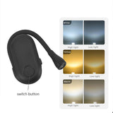 Book Lamp Night Light Indoor Lighting Black 1.8 * 3 * 0.7 inch - Side View
