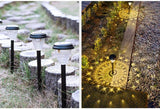 Solar Powered Outdoor Lamp - Waterproof - LED Ground Lamp - 1 Pack - 45-Degree Angle