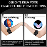Elbow Support - Adjustable Tennis Elbow Brace - For Tendinitis - Black Universal Size - Top-Down View