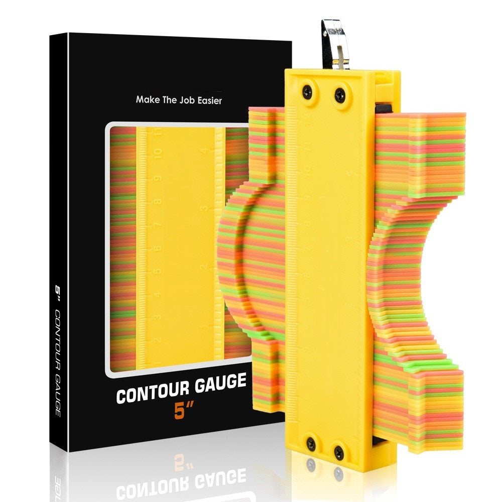 Contour irregular shape ruler contour gauge copy ruler with lock woodworking measurement shape ruler arc ruler, 5 inch